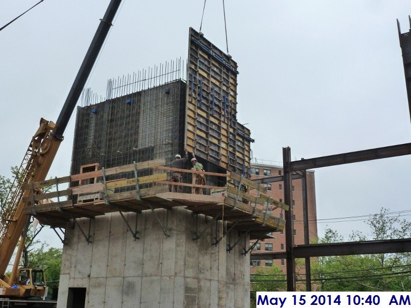 Installing the Shear wall panels at Elev. 7-Stair -4,5 Facing North-East (800x600)